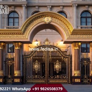 Gate Post Design, Iron Boundary Wall Design Ms Gate Fabrication | Entrance Gates Design
