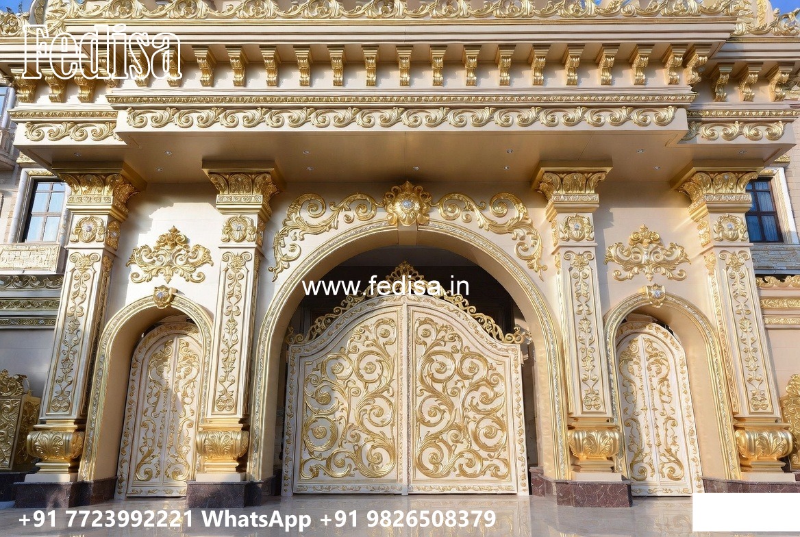 Compound Grill Design, Front Gate Design In Steel Ms Gate Fabrication | Entrance Gates Design