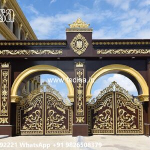 Main Gate Wall Design For Home, Fundermax Sheet Gate Design Ms Gate Fabrication | Entrance Gates Design