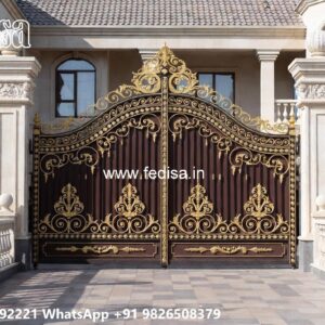 Gate Post Design, Home Compound Wall Gate Design Ms Gate Fabrication | Entrance Gates Design