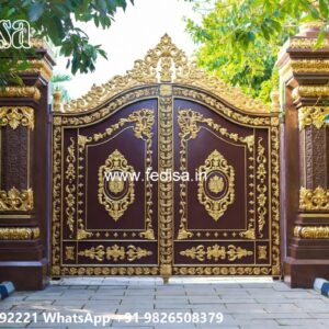 Modern Iron Gate Design, Round Main Gate Design Ms Gate Fabrication | Entrance Gates Design
