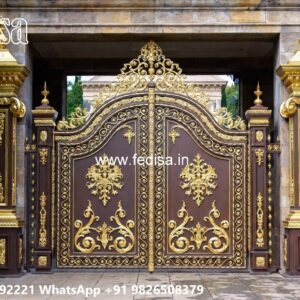 Main Gate Wall Design For Home, Channel Gate Colour Design Ms Gate Fabrication | Entrance Gates Design