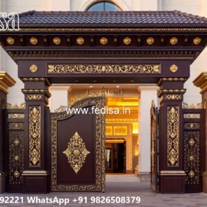 Home Gate Design 2150, Main Gate Round Design Ms Gate Fabrication | Entrance Gates Design