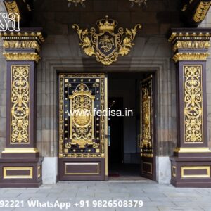 Simple Grill Gate Design, Main Gate With Small Door Ms Gate Fabrication | Entrance Gates Design
