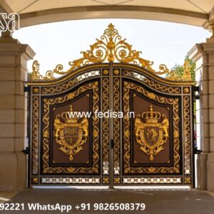 Home Gate Design 2157, Double Main Gate Design Ms Gate Fabrication | Entrance Gates Design