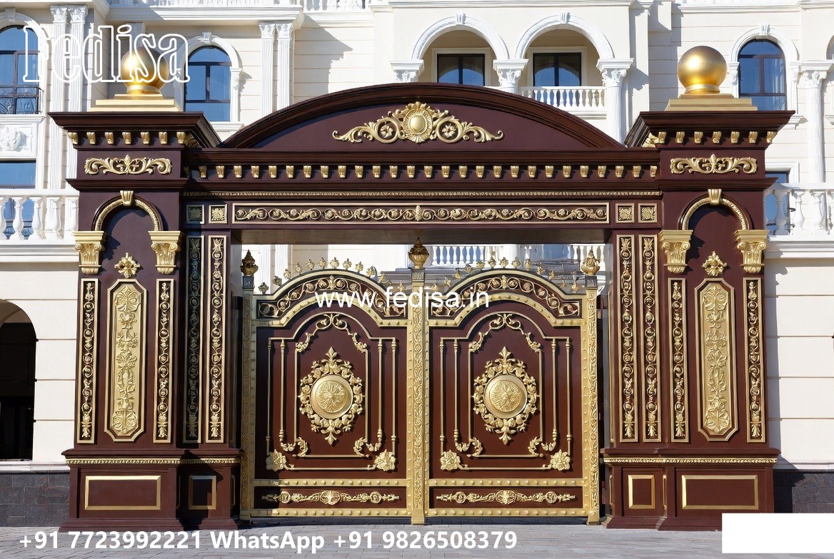 Compound Grill Design, Main Gate Iron Colour Ms Gate Fabrication | Entrance Gates Design