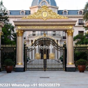 Main Gate Wall Design For Home, Ss Main Gate Price Ms Gate Fabrication | Entrance Gates Design