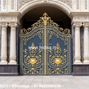 Wooden Gate Design For Home, Gate Ka Colour Ms Gate Fabrication | Entrance Gates Design