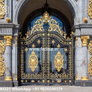 Grill Gate Colour, Auto Gate Design Ms Gate Fabrication | Entrance Gates Design