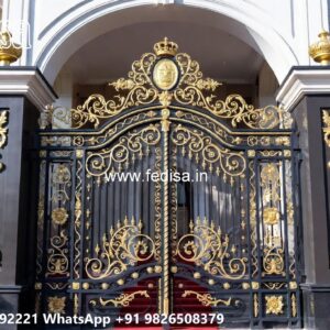 Wooden Gate Design For Home, Lohe Ka Gate Grill Ms Gate Fabrication | Entrance Gates Design