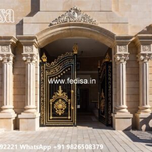 Wooden Gate Design For Home, Compound Wall Grill Design Ms Gate Fabrication | Entrance Gates Design