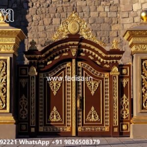 Wooden Gate Design For Home, Iron Pipe Gate Design Ms Gate Fabrication | Entrance Gates Design