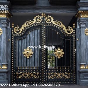 Grill Gate Colour, Compound Wall Gate Price Ms Gate Fabrication | Entrance Gates Design
