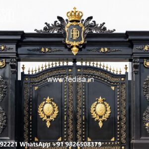 Iron Main Gate Design 2049, Wood And Metal Gates Design Ms Gate Fabrication | Entrance Gates Design