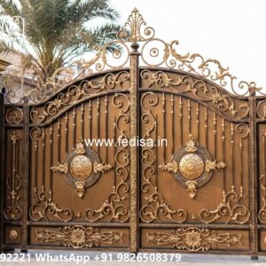 Grill Gate Colour, Double Gate Design For Home Ms Gate Fabrication | Entrance Gates Design