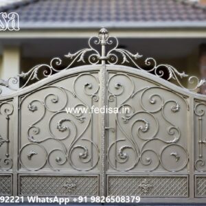Wooden Gate Design For Home, Steel Boundary Gate Ms Gate Fabrication | Entrance Gates Design