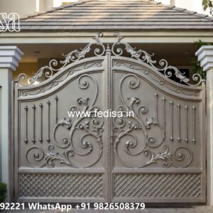 Iron Pipe Gate Design Catalogue, Boundary Wall Sliding Gate Design Ms Gate Fabrication | Entrance Gates Design