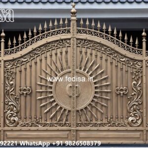 Grill Gate Colour, Flat Bar Gate Design Ms Gate Fabrication | Entrance Gates Design