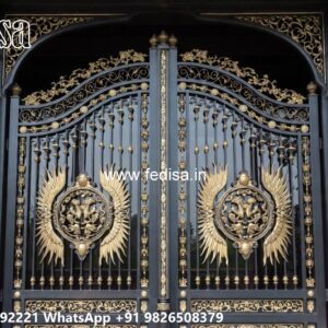 Normal Gate Design, Gate Design With Wall Ms Gate Fabrication | Entrance Gates Design