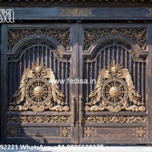 Wooden Gate Design For Home, Low Budget Gate Design Ms Gate Fabrication | Entrance Gates Design
