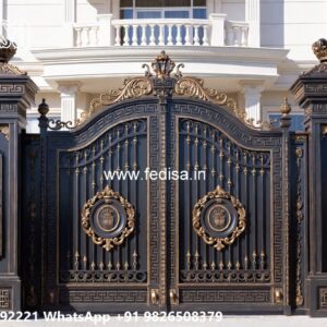 Iron Main Gate Design 2089, Steel Bar Fence Design Ms Gate Fabrication | Entrance Gates Design