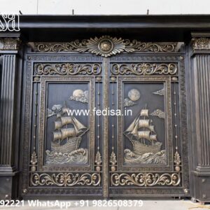 Grill Gate Colour, Simple Bamboo Gate Design Ms Gate Fabrication | Entrance Gates Design
