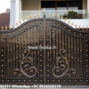 Wooden Gate Design For Home, Solid Gate Design Ms Gate Fabrication | Entrance Gates Design
