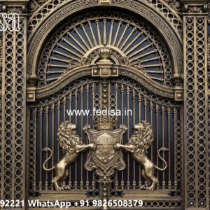 Iron Main Gate Design 2095, Mandir Steel Gate Design Ms Gate Fabrication | Entrance Gates Design