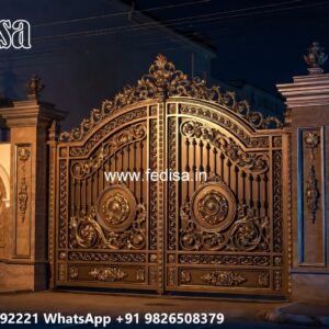 Iron Main Gate Design 2111, Fancy Gates For Home Ms Gate Fabrication | Entrance Gates Design