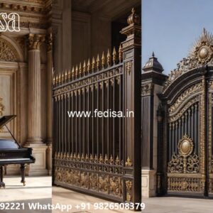 Grill Gate Colour, Modern Iron Fence Designs Ms Gate Fabrication | Entrance Gates Design