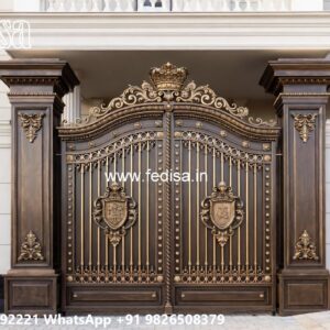 Factory Gate Design, Design Of Boundary Wall With Gate Ms Gate Fabrication | Entrance Gates Design