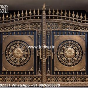 Iron Main Gate Design 2128, Simple Compound Gate Design Ms Gate Fabrication | Entrance Gates Design