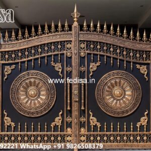 Wooden Gate Design For Home, Steel Wood Gate Design Ms Gate Fabrication | Entrance Gates Design