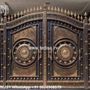 Grill Gate Colour, Wood Gate Frame Design Ms Gate Fabrication | Entrance Gates Design