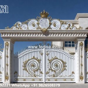 Wooden Gate Design For Home, No Sag Gate Design Ms Gate Fabrication | Entrance Gates Design