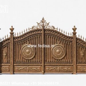 Wooden Gate Design For Home, Compound Wall With Grill Design Ms Gate Fabrication | Entrance Gates Design