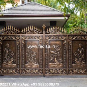 Iron Main Gate Design 2148, Main Gate Design In Square Pipe Ms Gate Fabrication | Entrance Gates Design