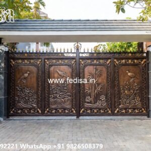 Wooden Gate Design For Home, Lohe Ka Get Design Ms Gate Fabrication | Entrance Gates Design
