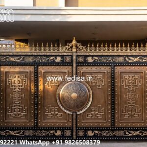 Iron Main Gate Design 2153, Compound Wall Single Gate Design Ms Gate Fabrication | Entrance Gates Design