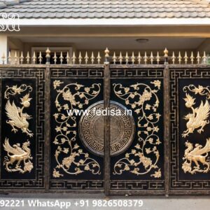 Wooden Gate Design For Home, Square Pipe Grill Gate Design Ms Gate Fabrication | Entrance Gates Design