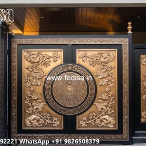 Main Entrance Gate Design, Grey Colour Gate Design Ms Gate Fabrication | Entrance Gates Design