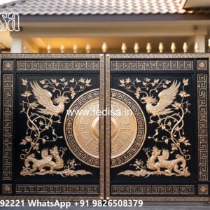 Iron Main Gate Design 2158, Double Entry Gate Ms Gate Fabrication | Entrance Gates Design