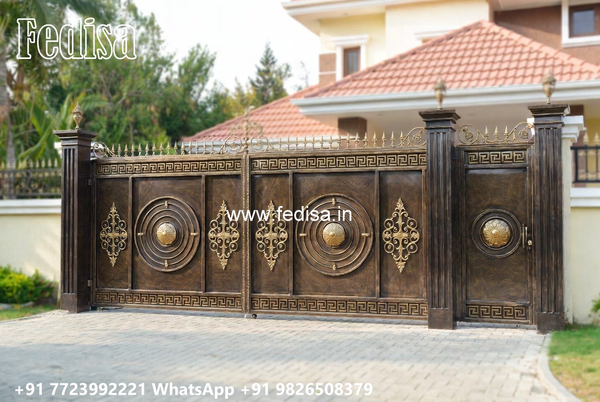 Parking Gate Design, Double Gate Design Ms Gate Fabrication | Entrance Gates Design
