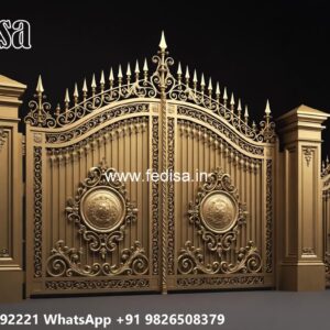 Aluminum Gate Design, Boundary Wall Iron Grill Design Ms Gate Fabrication | Entrance Gates Design