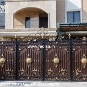 Parking Gate Design, Gate Pillar Top Design Ms Gate Fabrication | Entrance Gates Design
