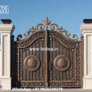 Aluminum Gate Design, House With Gate Design Swing Gates And Sliding Gates