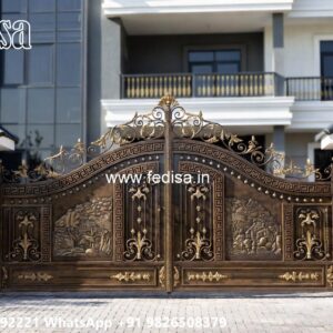Parking Gate Design, Main Gate With Small Gate Swing Gates And Sliding Gates