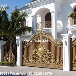 Parking Gate Design, Contemporary Metal Side Gates Swing Gates And Sliding Gates