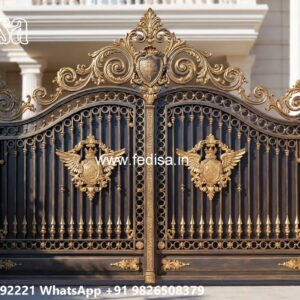Iron Grill Gate, Mid Century Modern Fences And Gates Swing Gates And Sliding Gates