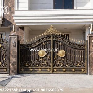 Simple Gate Design For Home, Iron Boundary Wall Design Swing Gates And Sliding Gates